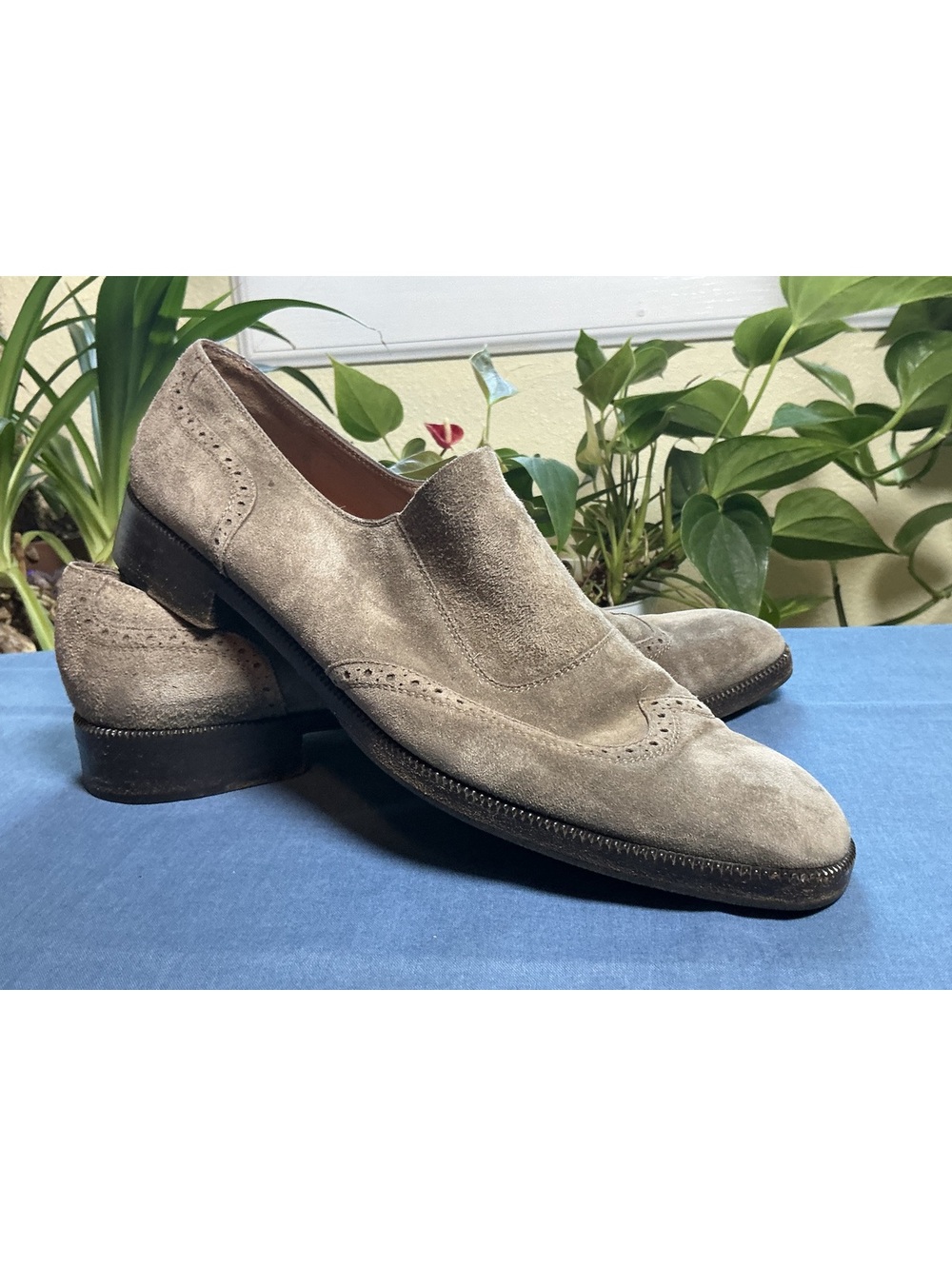 Salvatore Ferragamo Sport Brown Olive Loafers Shoes Women's Size 9.5